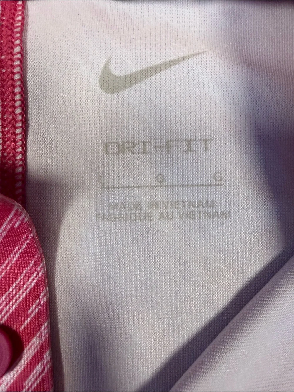Nike Women's Pink Space-Dye Short Sleeve Polo